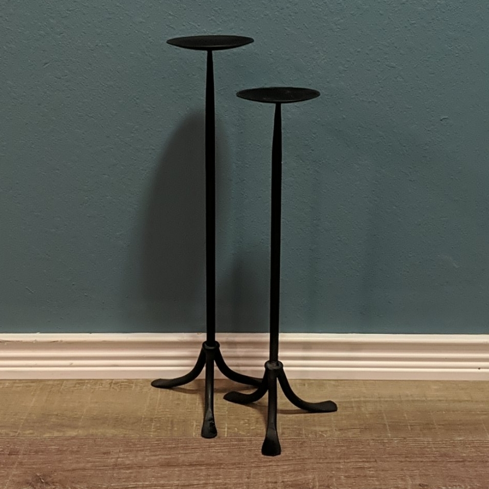 Pier 1 Tall Iron Candle Holders